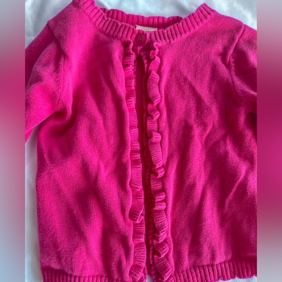 Old Navy Pink Ruffle Cardigan - Picture 2 of 4